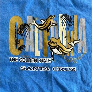 Cotton Blue Kids Santa Cruz T-shirt Dolphins youth size small